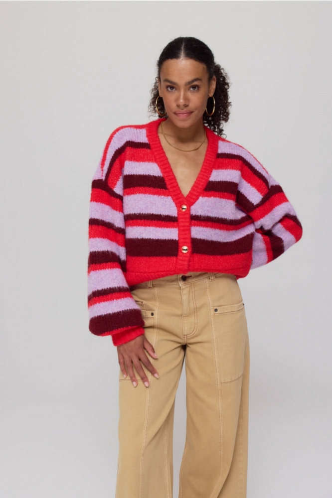 NOOR CA AW25W800 1263 Stripe Multi Lila Love